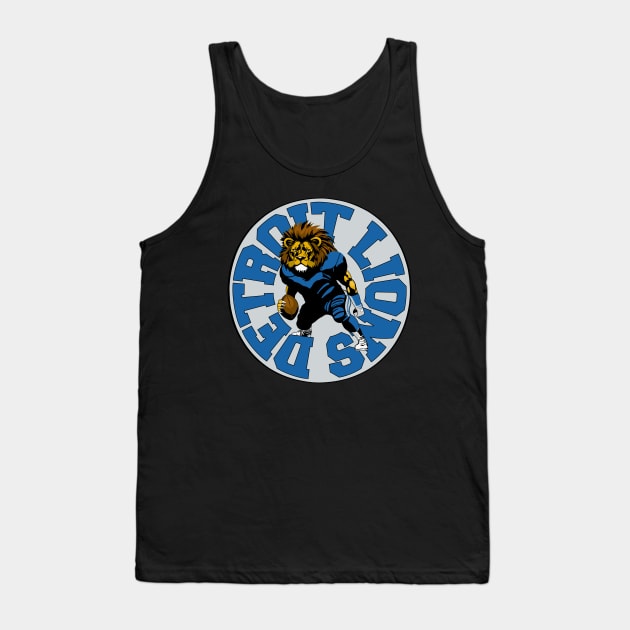 Lions Football (Circle Version) Tank Top by Colonel JD McShiteBurger